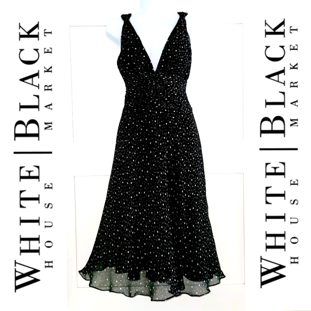 NWOT White House Black Market Tea Length Dress